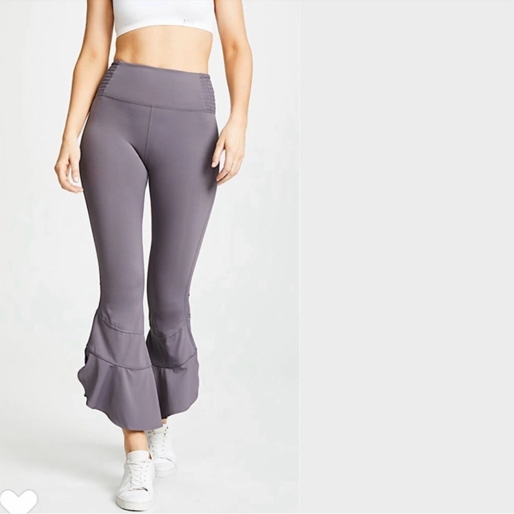 Free people grey starlight pant leggings ruffled - Picture 4 of 8